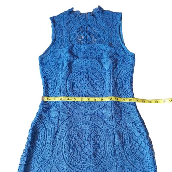 I.N. SAN FRANCISCO BLUE LACE DRESS SIZE 9 - Picture 10 of 10